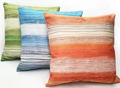 Sedona Stripes Blue Throw Pillow 20x20