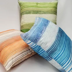Sedona Stripes Blue Throw Pillow 20x20