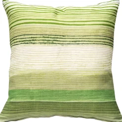 Sedona Stripes Green Throw Pillow 17x17