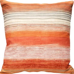 Sedona Stripes Orange Throw Pillow 20x20