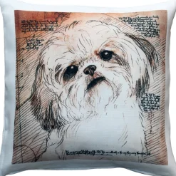Shih Tzu Tilted Head Dog Pillow 17x17