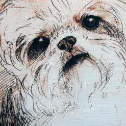 Shih Tzu Tilted Head Dog Pillow 17x17