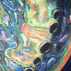 Shoal Cape Abalone Solitaire Throw Pillow 20x20