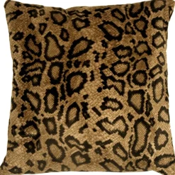 Snake Skin Velboa Faux Fur 20x20 Throw Pillow