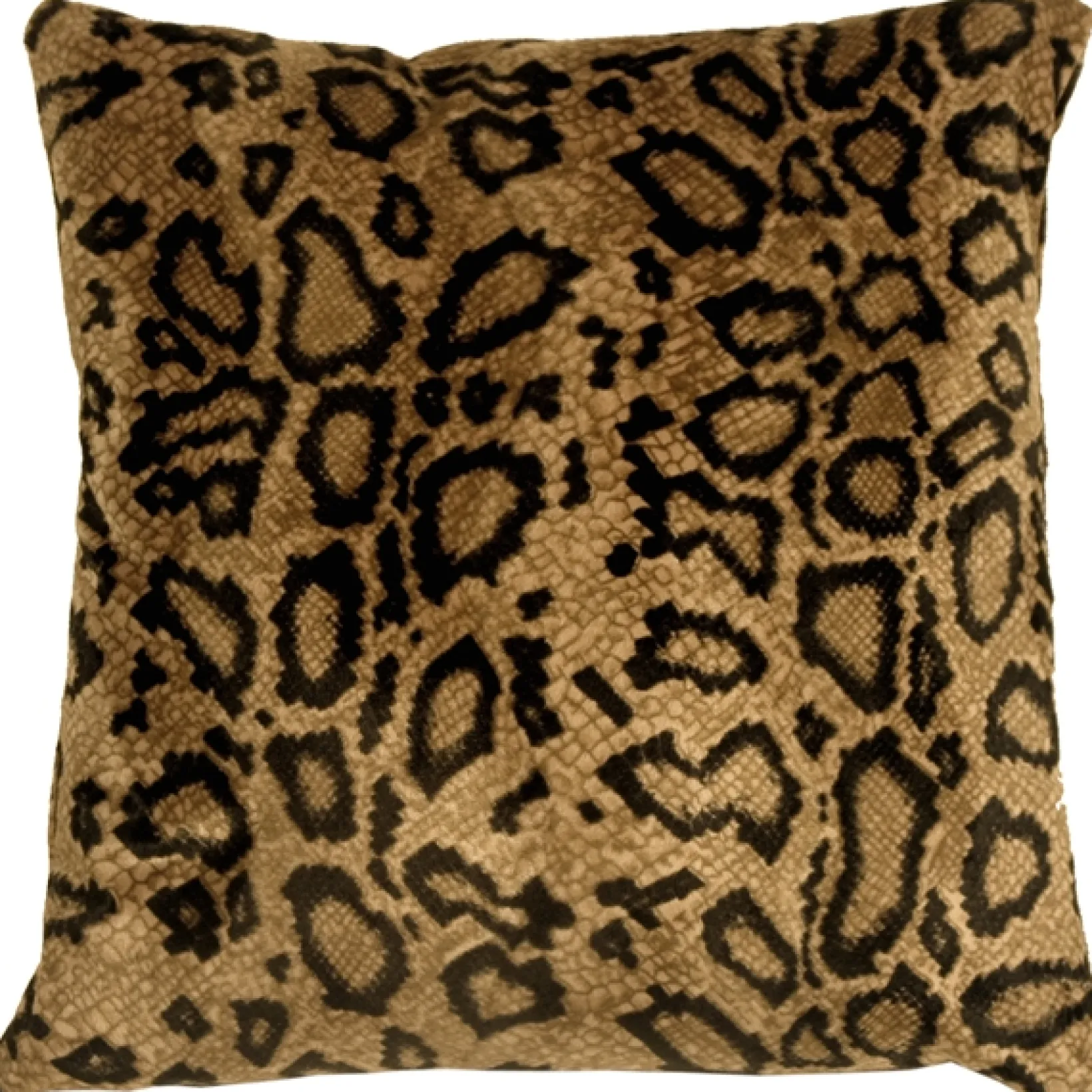 Snake Skin Velboa Faux Fur 20x20 Throw Pillow