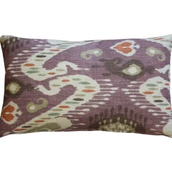 Solo Mulberry Ikat Throw Pillow 12x20