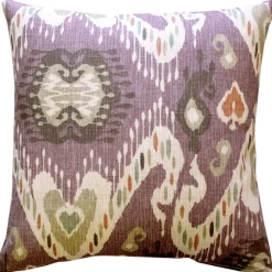 Solo Mulberry Ikat Throw Pillow 20x20