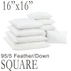 16" Square Feather Down Pillow Form