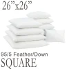26" Square Feather Down Pillow Form