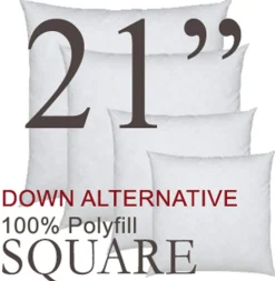 Square 21"x21" Synthetic Down Alternative Pillow Insert