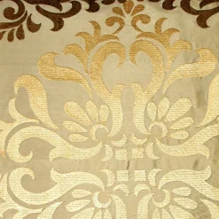 Sumatra Gold Wreath Embroidered Silk Decorative Throw Pillow 21x21