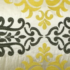 Sumatra Medallion Embroidered Silk Decorative Throw Pillow 12x24
