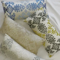 Sumatra Medallion Embroidered Silk Decorative Throw Pillow 12x24