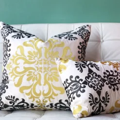 Sumatra Medallion Embroidered Silk Decorative Throw Pillow 21x21