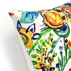 Summer Bloom Floral Throw Pillow 25x25