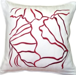 Summer Breeze Red 20x20 Throw Pillow