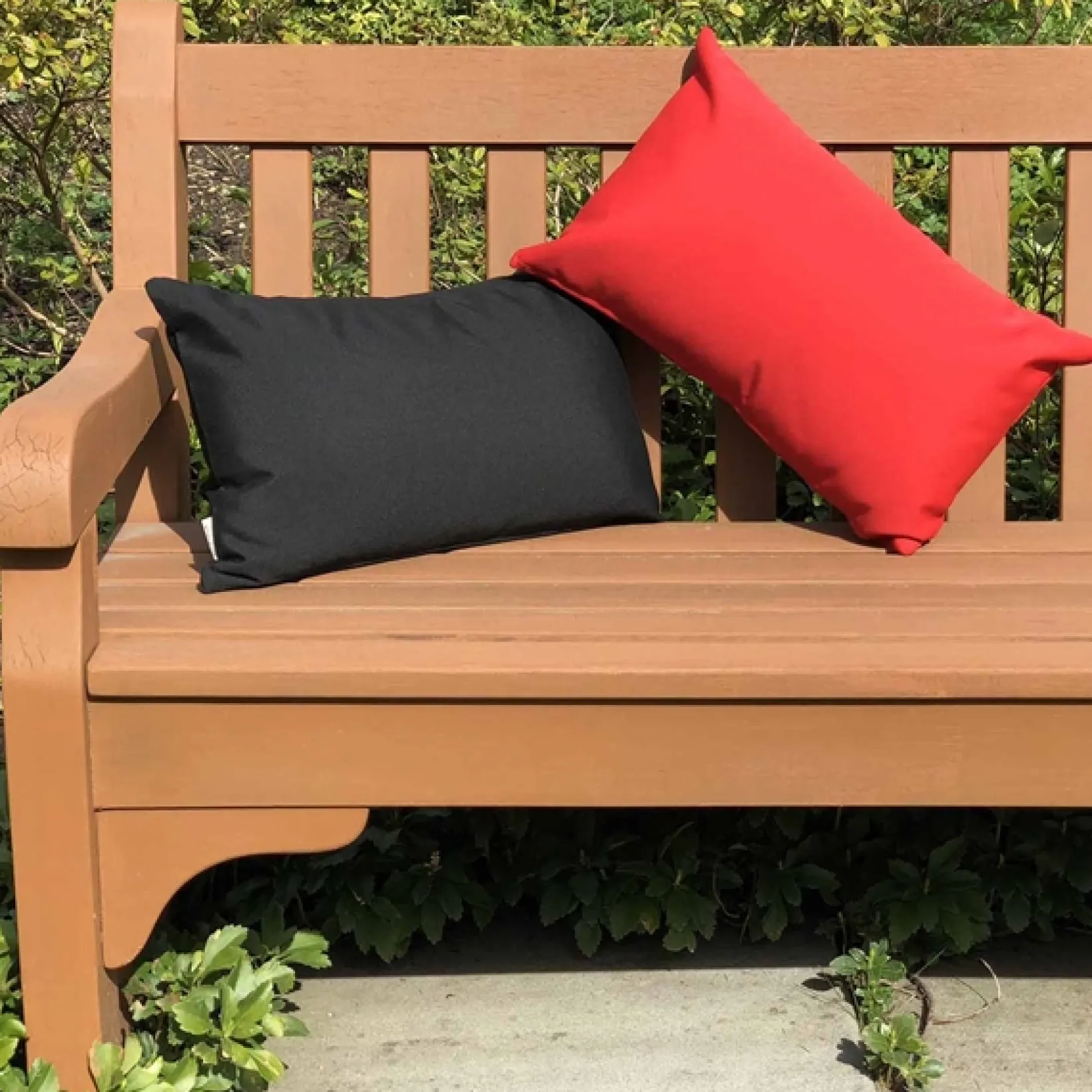 Sunbrella Logo Red 12x19 Outdoor Pillow