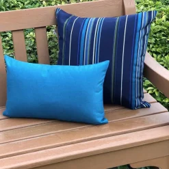 Sunbrella Peacock Outdoor Pillow 12x19