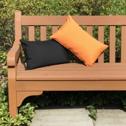 Sunbrella Tangerine Orange 12x19 Outdoor Pillow
