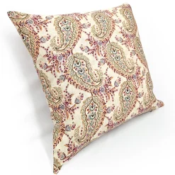 Sunset Paisley Cotton Square Throw Pillow 25x25