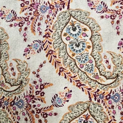 Sunset Paisley Cotton Square Throw Pillow 25x25