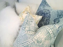 Tangga Blue Throw Pillow 20X20