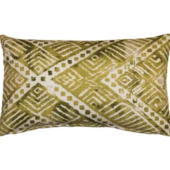 Tangga Green Throw Pillow 12X20