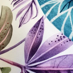 Thai Garden Blue Leaf Throw Pillow 12x20