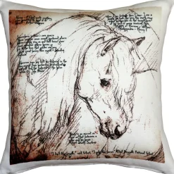 The Love of Horses Mare 17x17 Throw Pillow