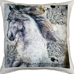 The Love of Horses Stallion 17x17 Throw Pillow