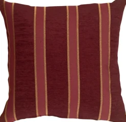 Traditional Stripes in Wine 19x19 Decorative Pillow