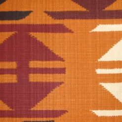 Tribal Orange 22x22 Decorative Pillow
