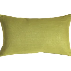 Tuscany Linen Apple Green Throw Pillow 12x19