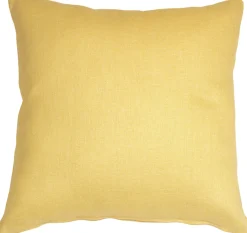 Tuscany Linen Banana Yellow Throw Pillow 17x17