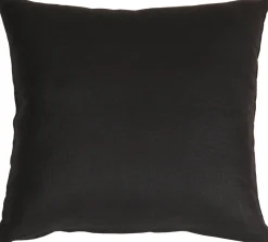 Tuscany Linen Black Throw Pillow 20x20