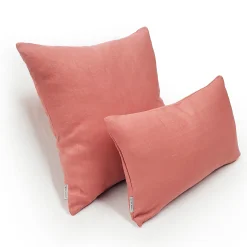 Tuscany Linen Deep Blush Throw Pillow 20x20