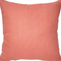 Tuscany Linen Deep Blush Throw Pillow 17x17