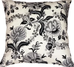 Tuscany Linen Floral Print 20x20 Throw Pillow