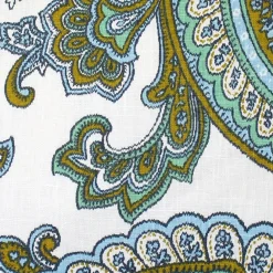 Tuscany Linen Forest Paisley Throw Pillow 22x22