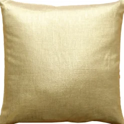 Tuscany Linen Gold Metallic 20x20 Throw Pillow