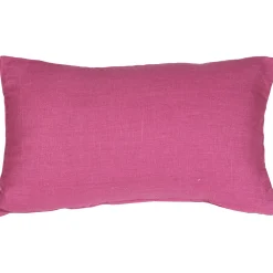 Tuscany Linen Orchid Pink Throw Pillow 12x19