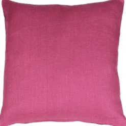 Tuscany Linen Orchid Pink Throw Pillow 17x17