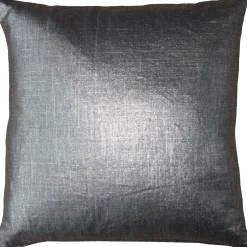 Tuscany Linen Platinum Metallic 20x20 Throw Pillow