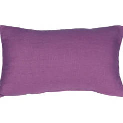 Tuscany Linen Purple Throw Pillow 12x19