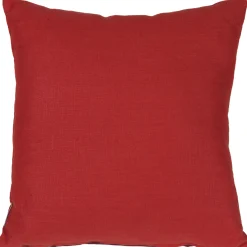 Tuscany Linen Red Throw Pillow 20x20