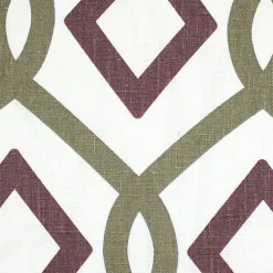 Tuscany Linen Sage Diamond Chain Throw Pillow 17X17