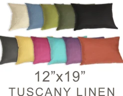 Tuscany Linen Throw Pillows 12x19