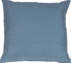 Tuscany Linen Wedgewood Blue Throw Pillow 17x17