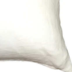 Tuscany Linen White Throw Pillow 17x17