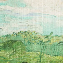 Van Gogh Green Wheat Fields Throw Pillow